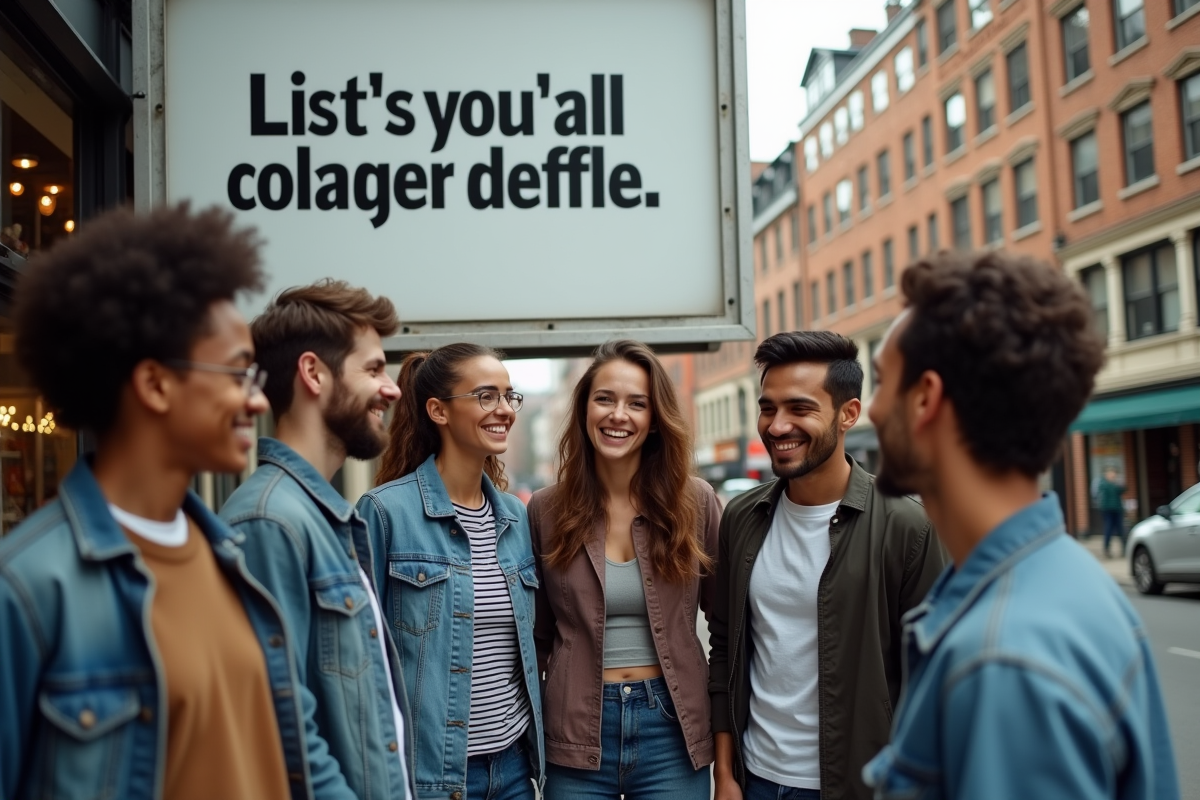 Jeunes adultes discutant autour d